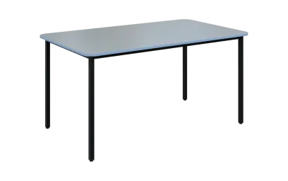 JSBR 150N Jídelní stůl 1500 x 900 mm, deska šedá s hranou blankyt / podnož černá